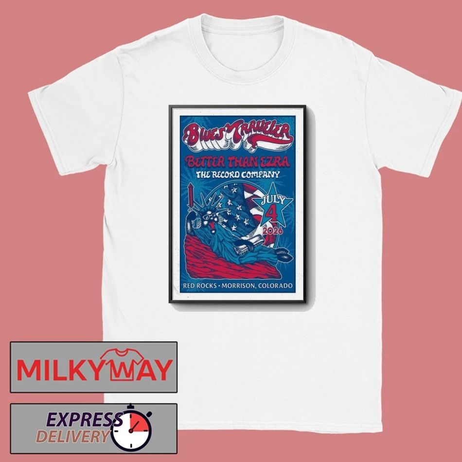 Blues Traveler Morrison, CO July 4 2026 Red Rocks Amphitheatre Tour Poster shirt
