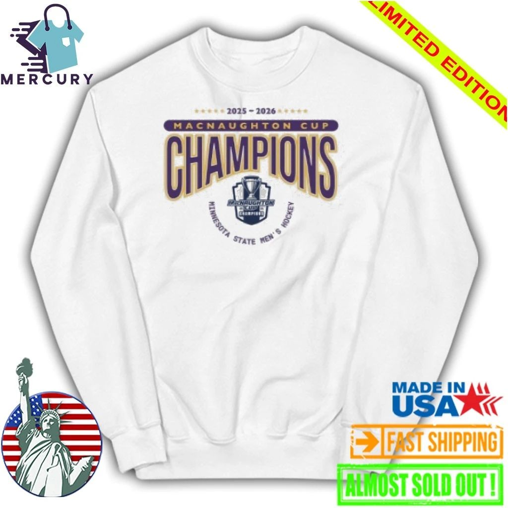 Minnesota State Men’s Hockey 2025-2026 Macnaughton Cup Champions Shirt