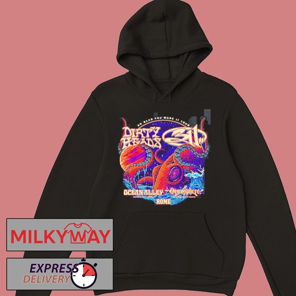 Dirty Heads With 311 Ocean Alley Atmosphere And ROME So Glad You Made It Tour North America 2026 Schedule Dates Two Sided T-Shirt