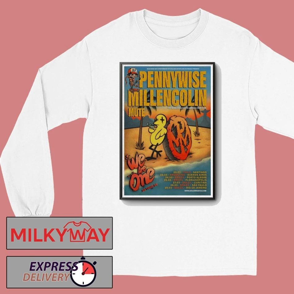 Poster Mar 2026 Pennywise Millencolin Mute Tour shirt