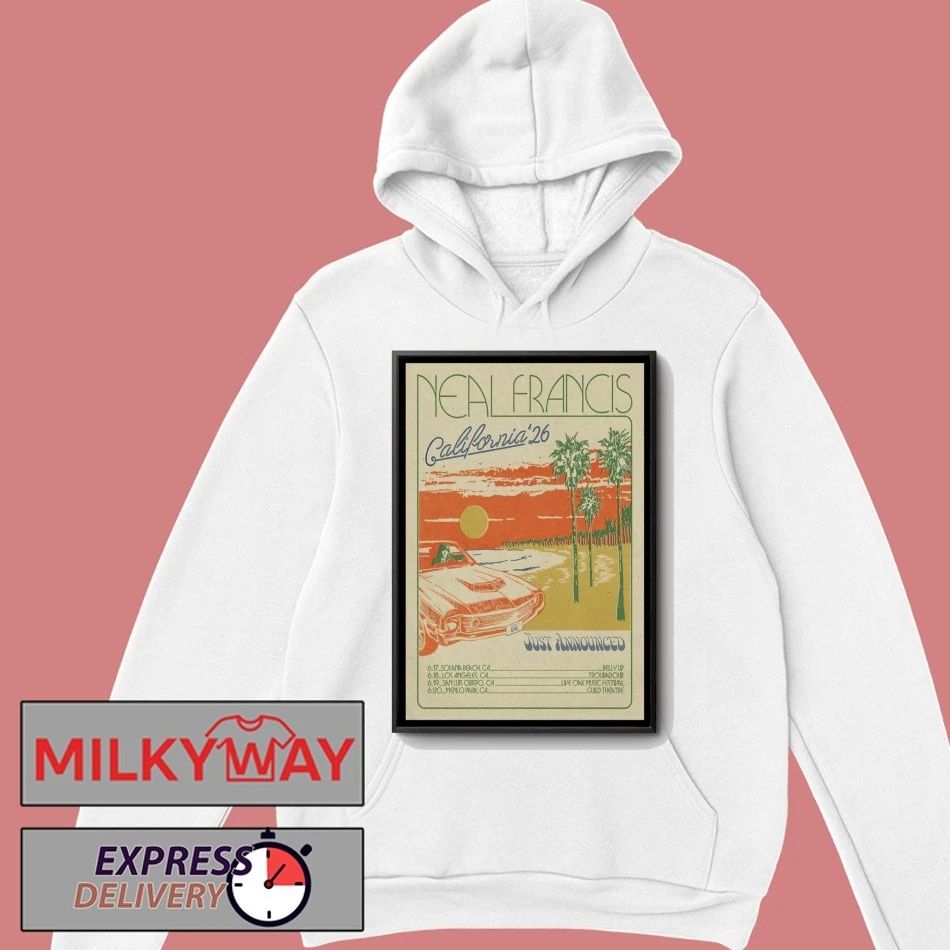 Poster Neal Francis Tour California 2026 shirt