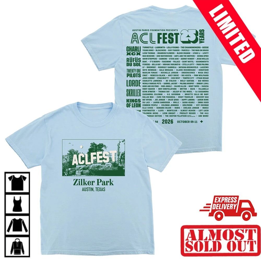 ACL Fest Zilker Park Austin Texas 2026 Rock Island Lineup Shirt