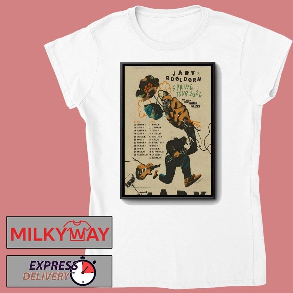 Poster JARV With Red Gold Green Tour Spring 2026 shirt