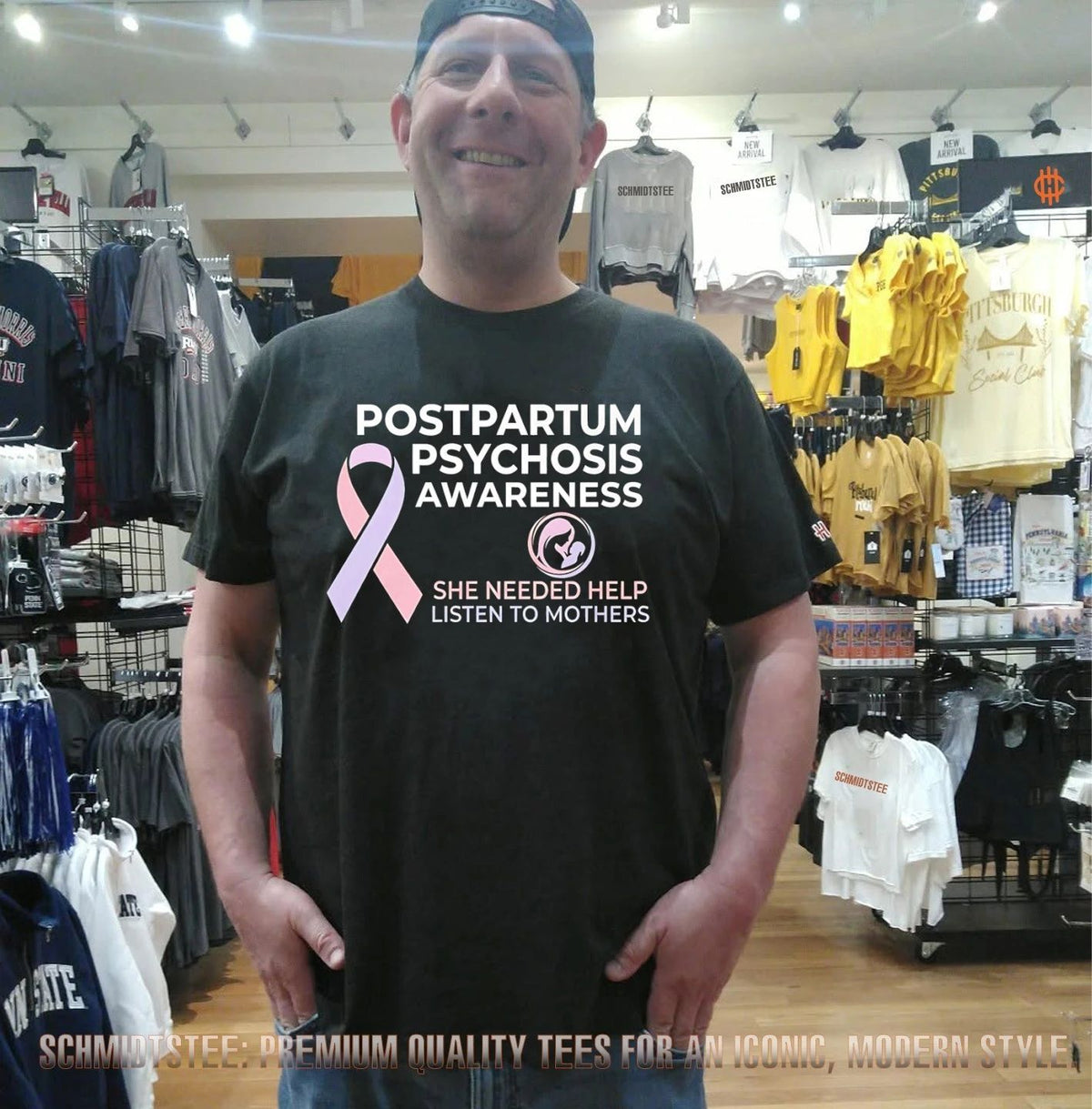 Ribbon postpartum psychosis awareness she needed help listen to mothers shirt