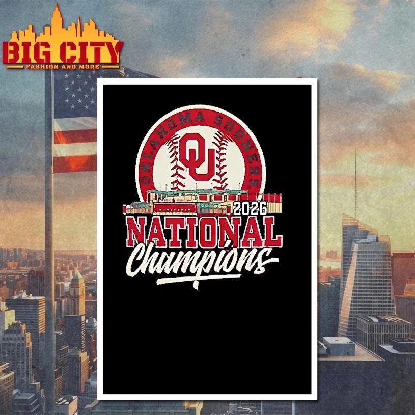 Oklahoma Sooners 2026 Ncaa Baseball World Series Champions Stadium Shirt