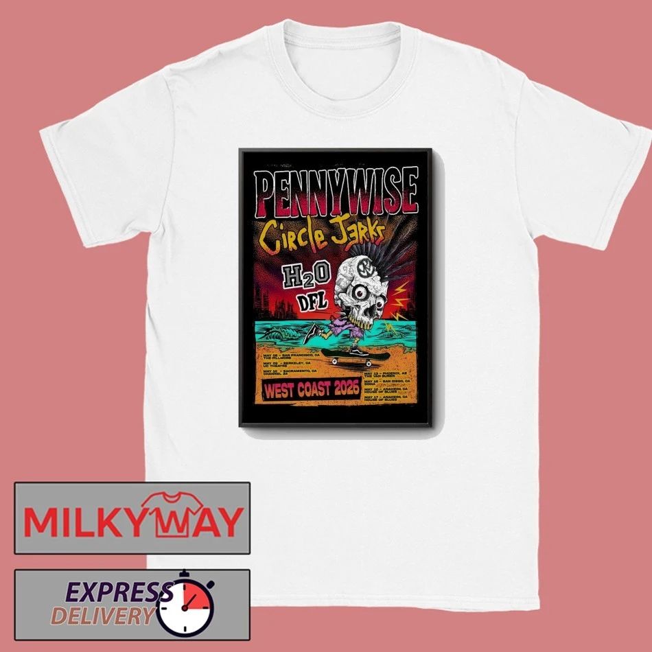 Pennywise And Circle Jerks West Coast May 2026 Tour Poster shirt
