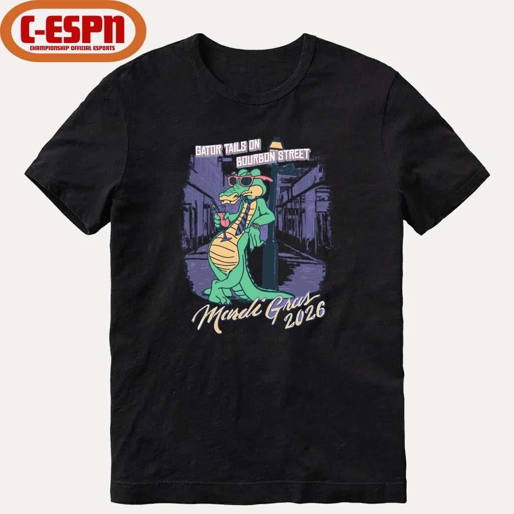 Mardi Gras 2026 Gator Tails shirt