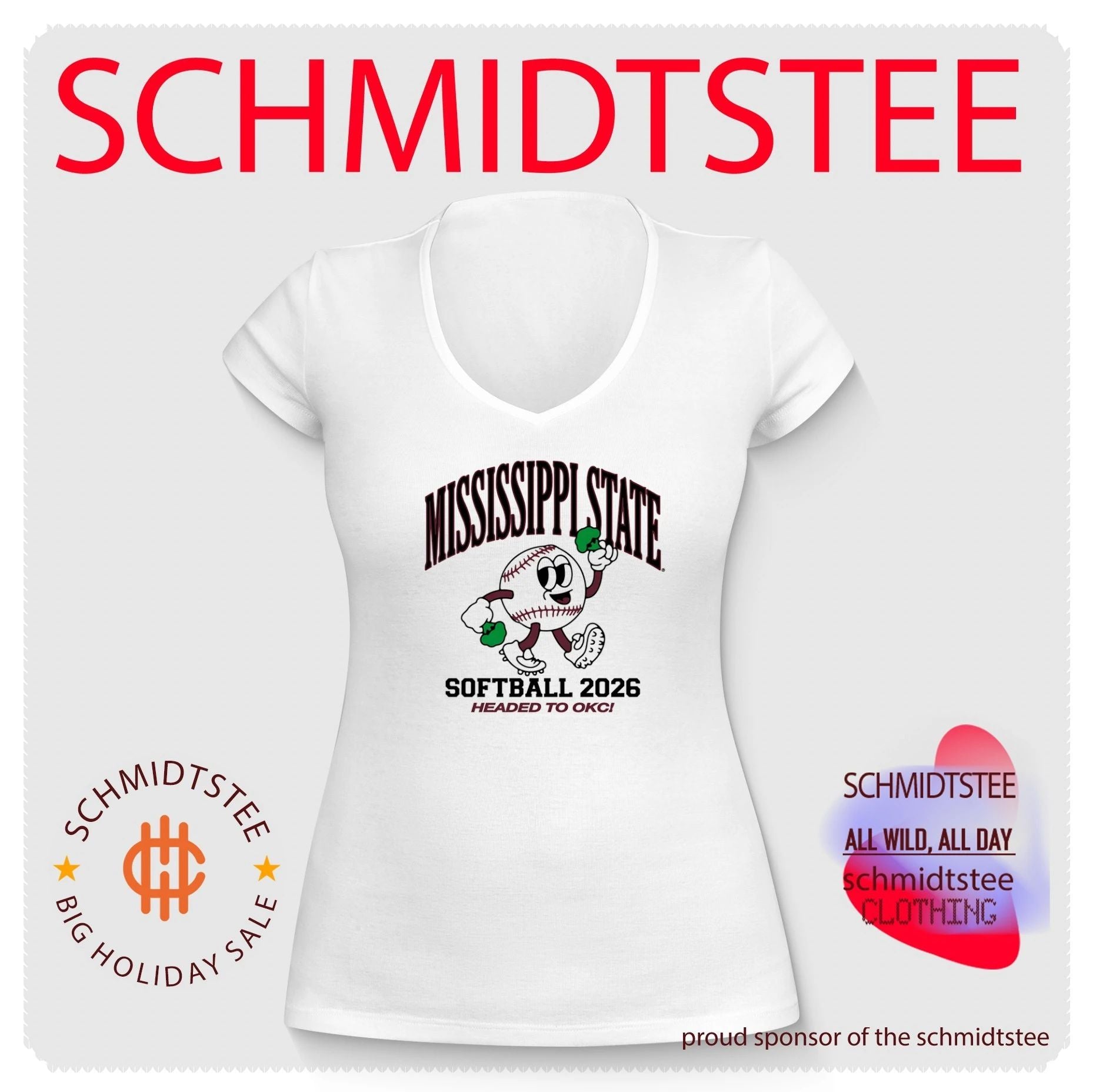 Mississippi State Softball 2026 Headed to OKC Broccoli Softball shirt