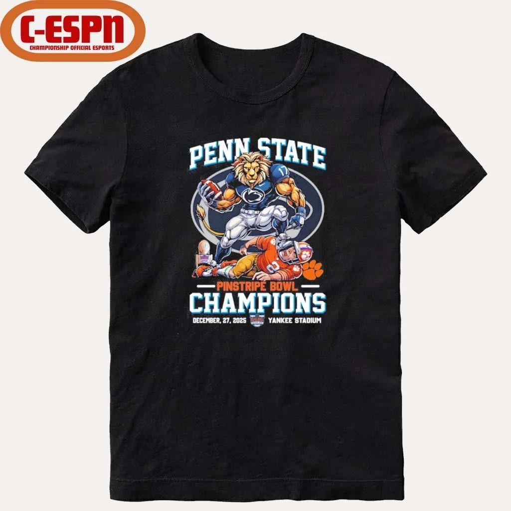 Penn State Beat Clemson Pinstripe Bowl Champions 2025 Shirt