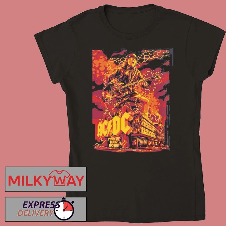 ACDC PWR Up Tour 2026 Sao Paulo Brazil Venue Poster At Estadio Do Morumbis On February 24 28 And March 4 2026 T-Shirt