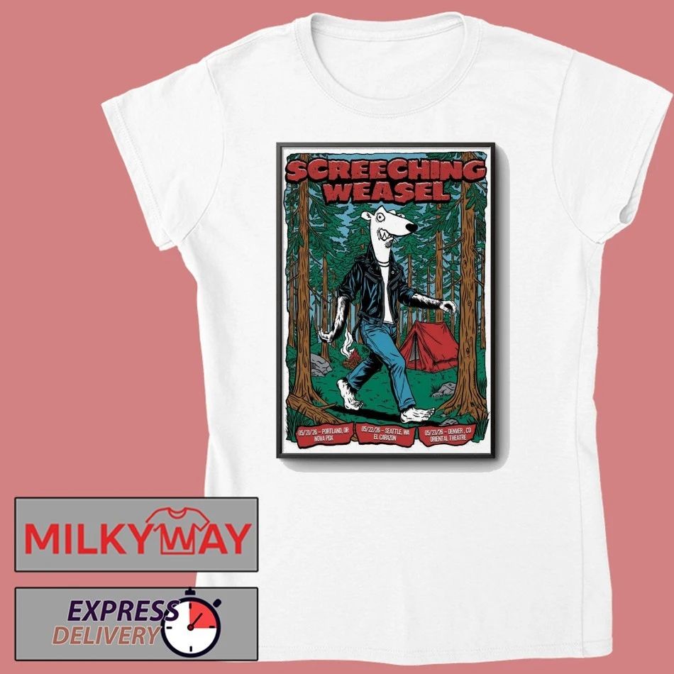 Screeching Weasel May 23 2026 The Oriental Theater Denver CO Poster shirt