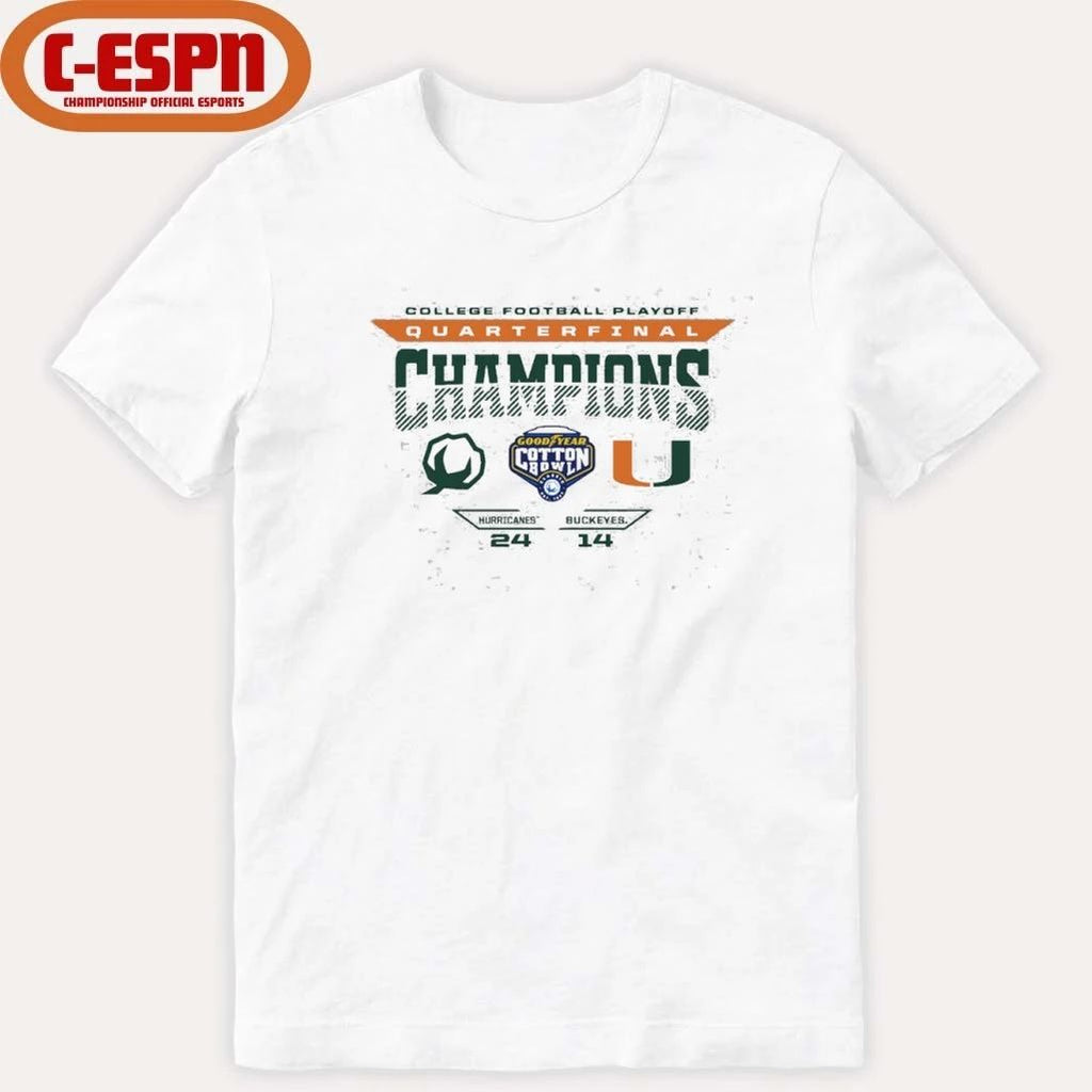 CFP 2025 Cotton Bowl Miami Champions Score Shirt