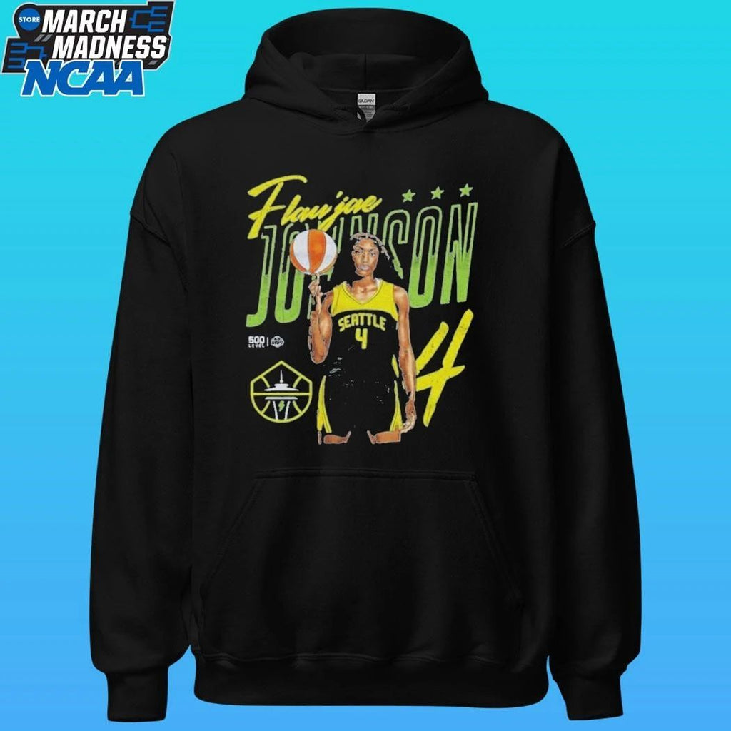 Flau’jae Johnson Seattle Storm Player Pose Wht Shirt