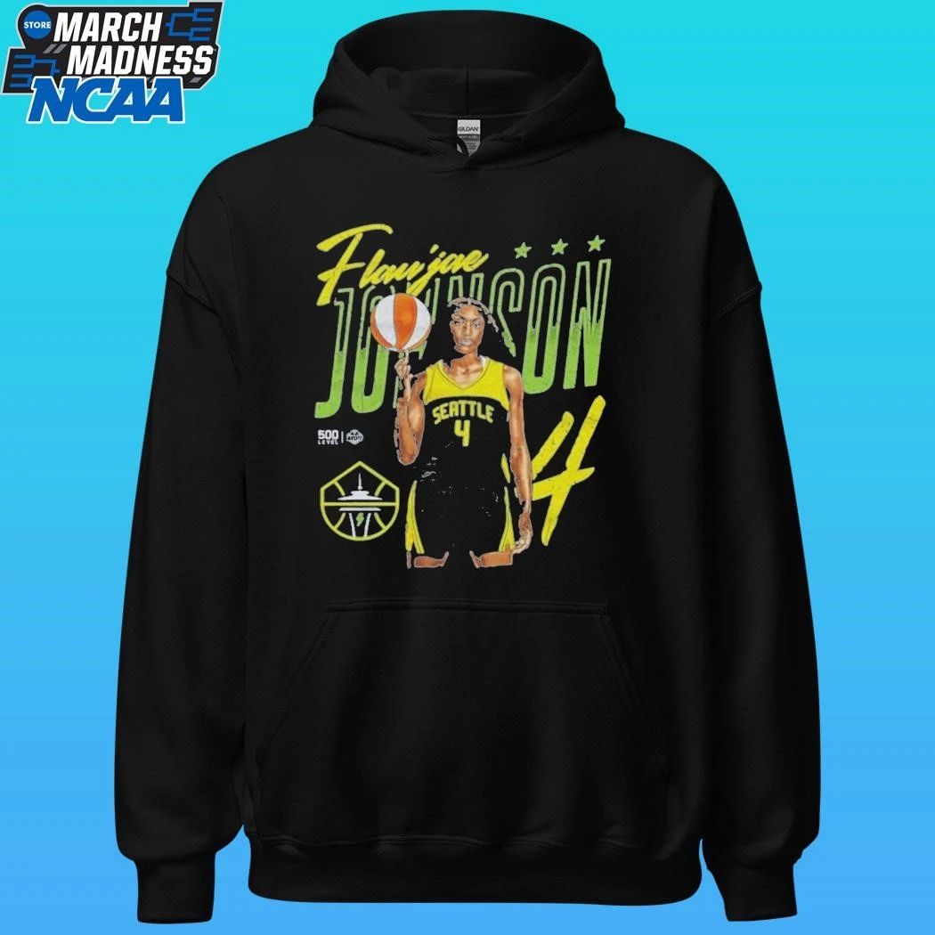 Flau’jae Johnson Seattle Storm Player Pose Wht Shirt
