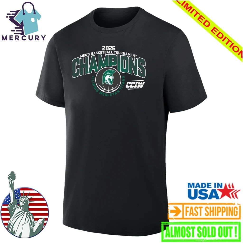 Illinois Wesleyan Titans Men’s Basketball 2026 CCIW Tournament Champions Shirt