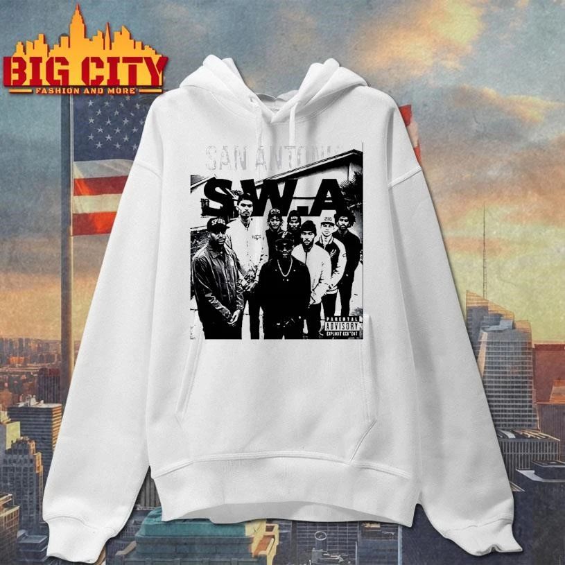 San Antonio Swa San Antonio Swa Parental Advisory Explicit Content White Shirt