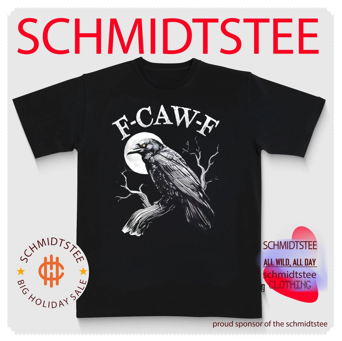 F-Caw-F Crow Halloween 2026 illustration shirt