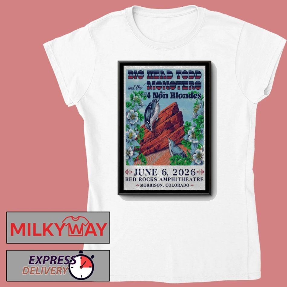 Big Head Todd and the Monsters Poster 2026 Event Red Rocks shirt