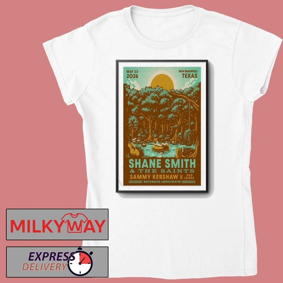 Shane Smith & The Saints May 23 2026 At Whitewater Amphitheater Show Poster shirt