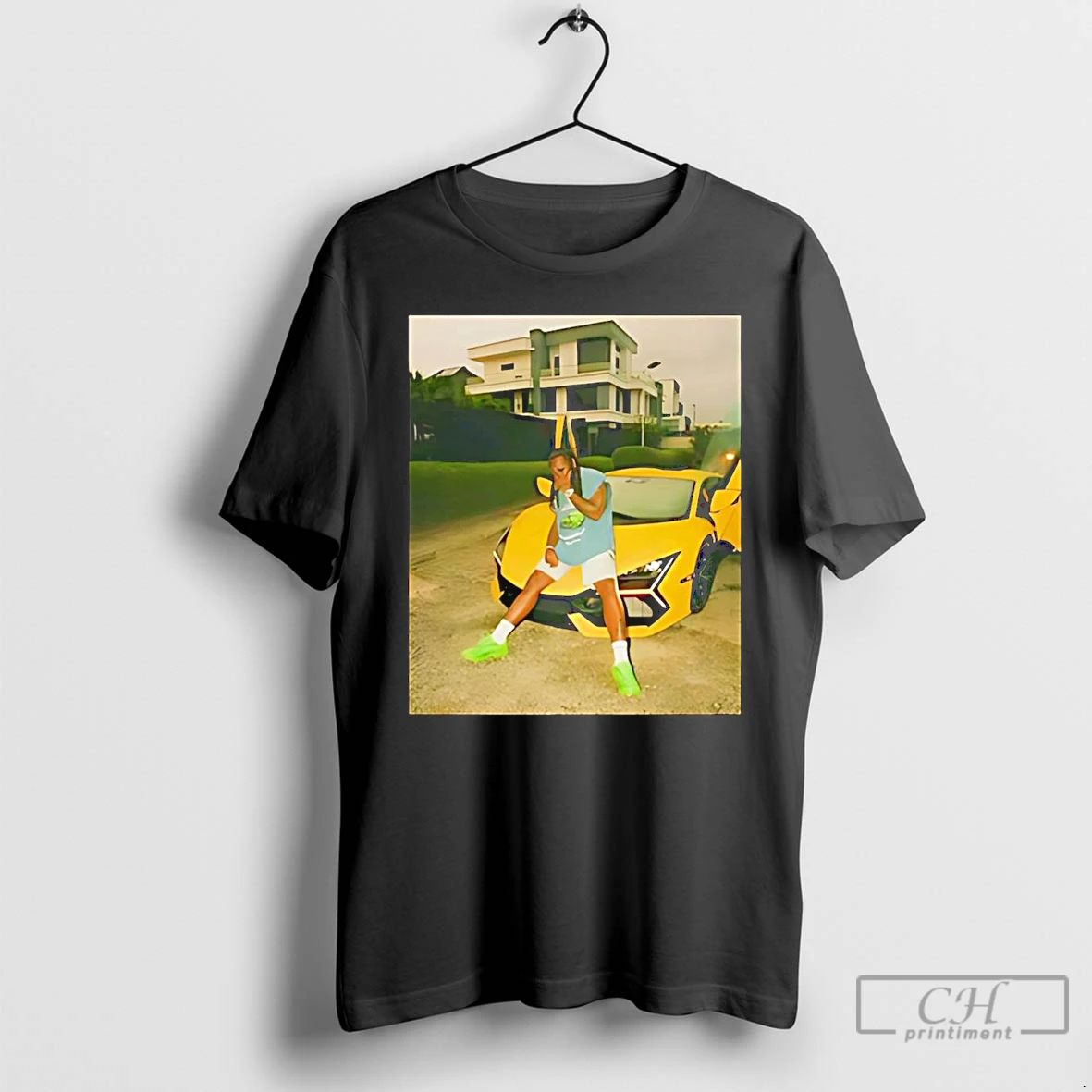 Classic Burna Boy With Car Armless T Shirts
