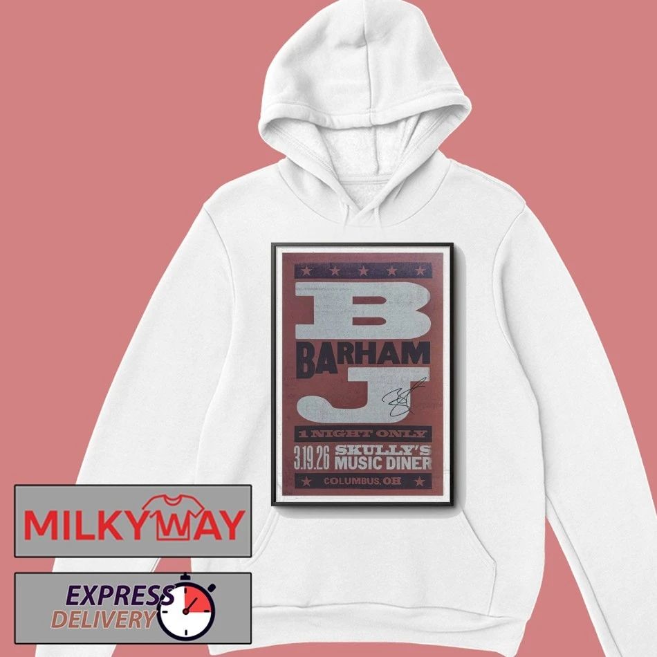 American Aquarium’s BJ Barham A WCBE Happy Hour Concert at Skullys Music Diner Mar 19 2026 Poster shirt