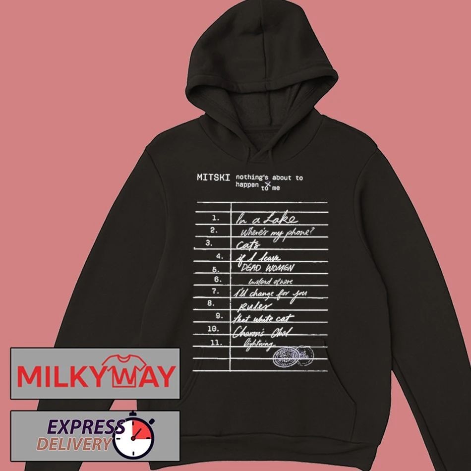 Mitski Cat Nothing’s About To Happen To Me Library Stamp Two Sided shirt