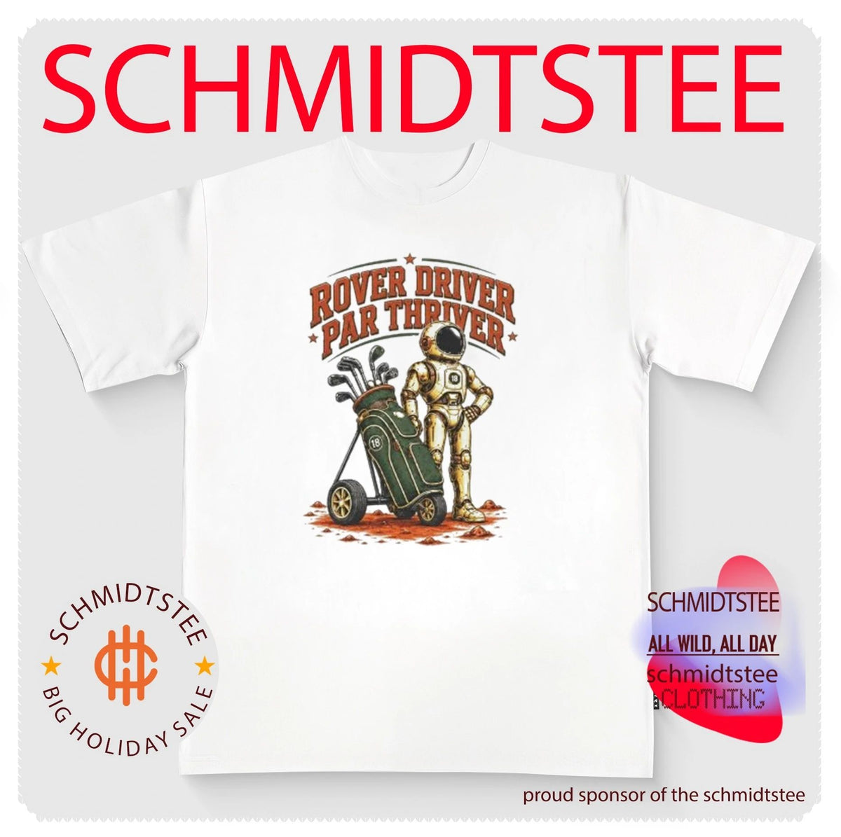 Rover Driver Par Thriver Astronaut Golfing Graphic shirt