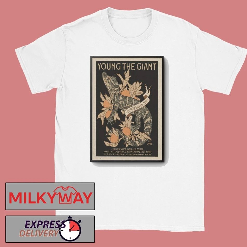 Young The Giant Victory Garden Tour 2026 Poster shirt