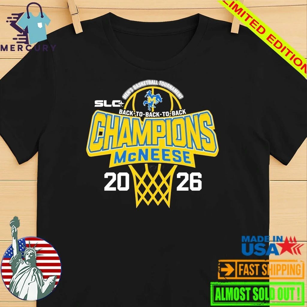 McNeese State Cowboys 2026 Southland Conference Men’s Basketball Tournament Champions Shirt