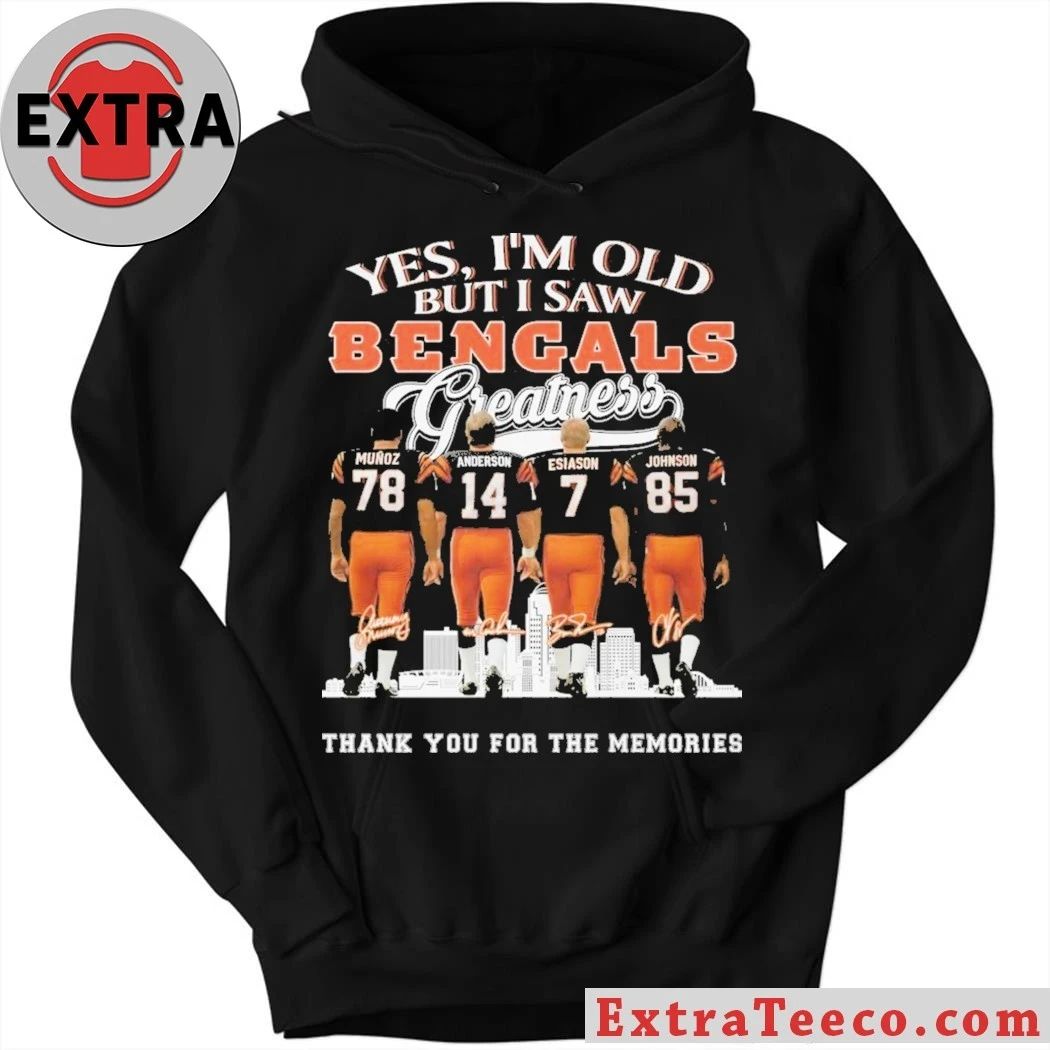 Cincinnati Bengals Greatness 2025 Munoz Anderson Esiason Johnson Signature And City T-Shirt