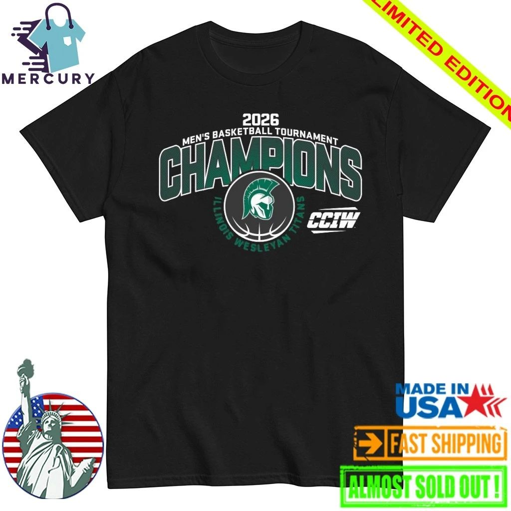 Illinois Wesleyan Titans Men’s Basketball 2026 CCIW Tournament Champions Shirt