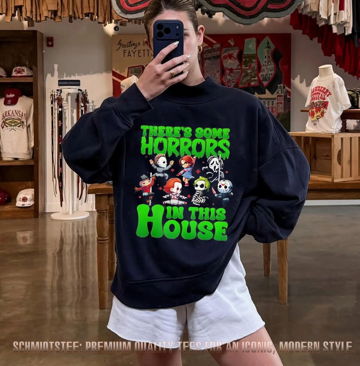There’s some horrors in this house graphic Halloween shirt