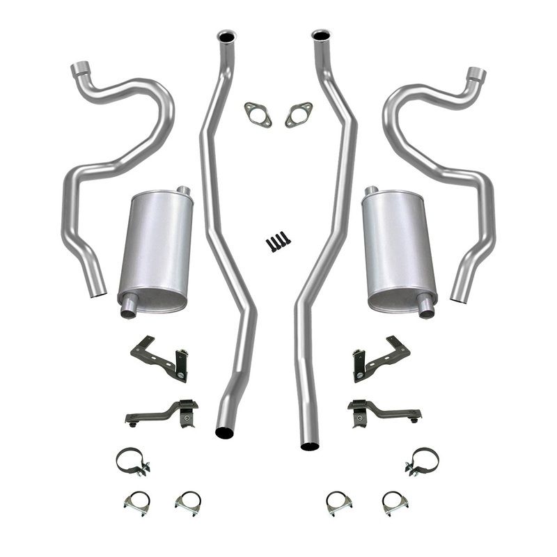1969 Pontiac GTO Lemans Standard Manifold, Automatic Trans Stock Exhaust Kit-2 1/4″+