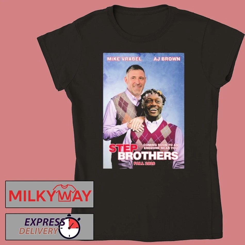 Mike Vrabel and AJ Brown Step Brothers NE shirt