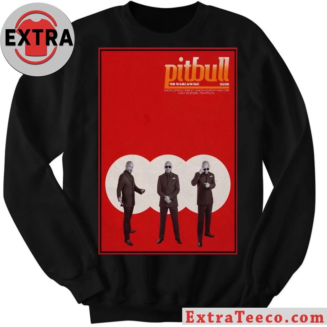 Pitbull May 16 2026 MIDFLORIDA Credit Union Amphitheatre in Tampa FL Poster Shirt