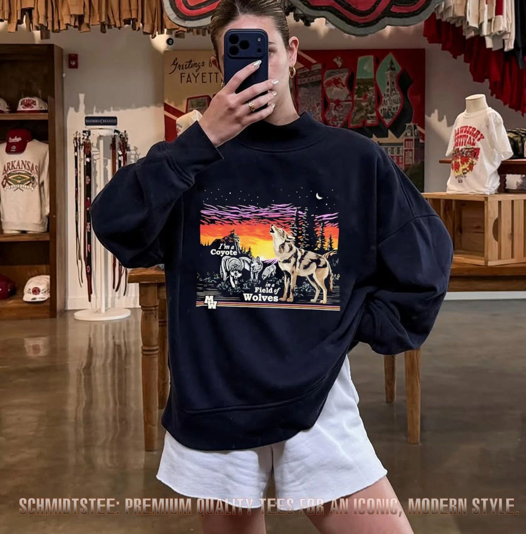 Morgan Wallen Coyote In A Field of Wolves illustration shirt