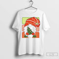 Classic Gnome Holding A Christmas Tree White T Shirts