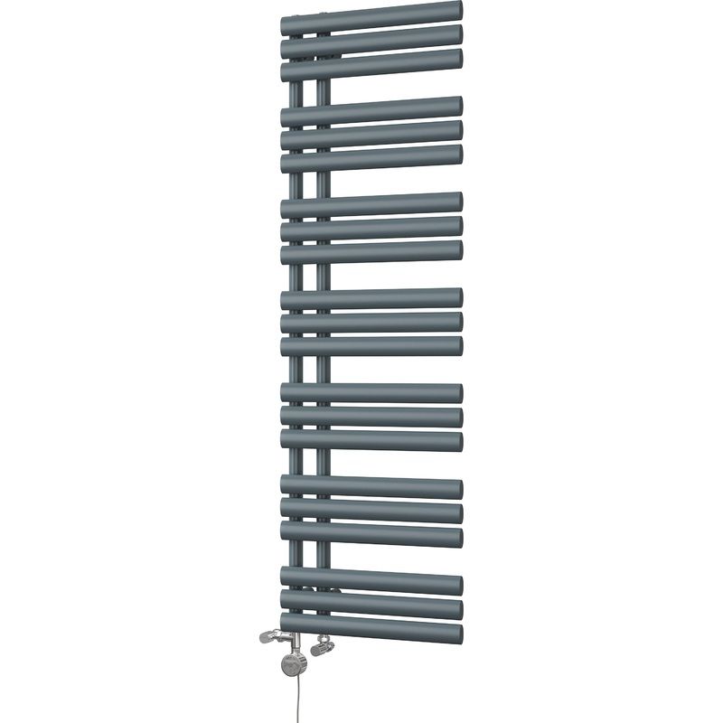 Percival – Anthracite Dual Fuel Towel Rail H1592mm x W500mm Thermostatic