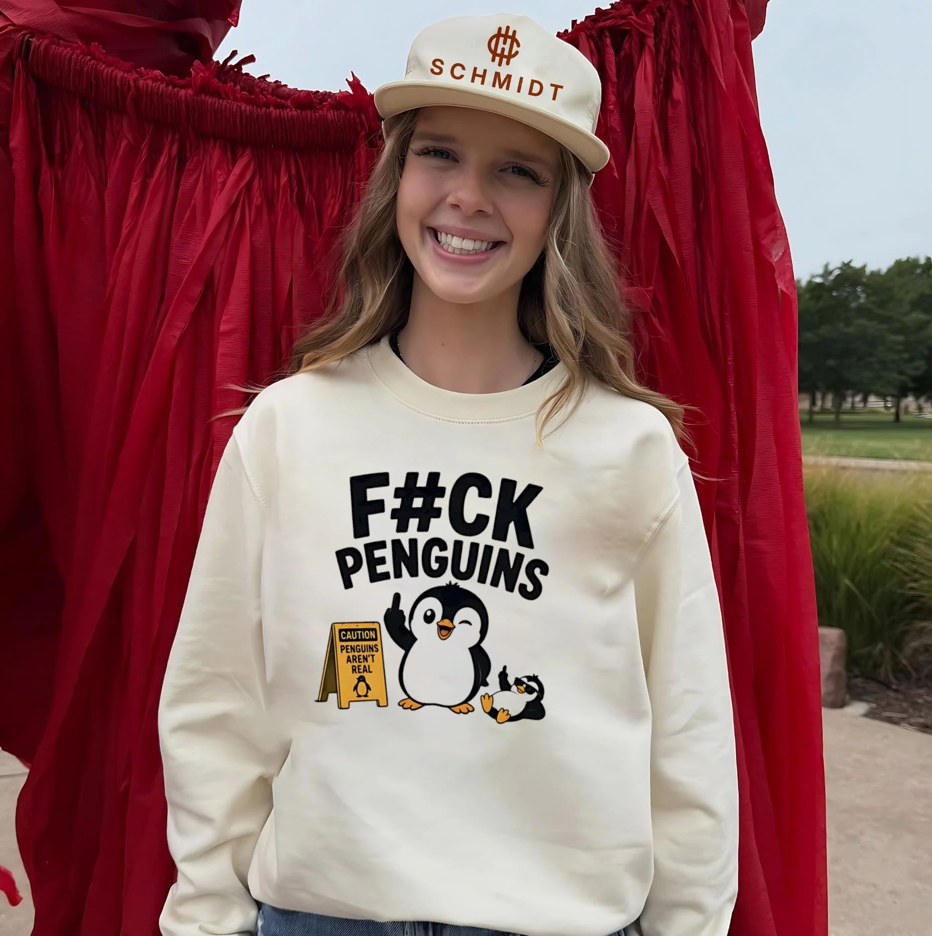 Fuck penguins caution penguin’s aren’t real cartoon penguin shirt