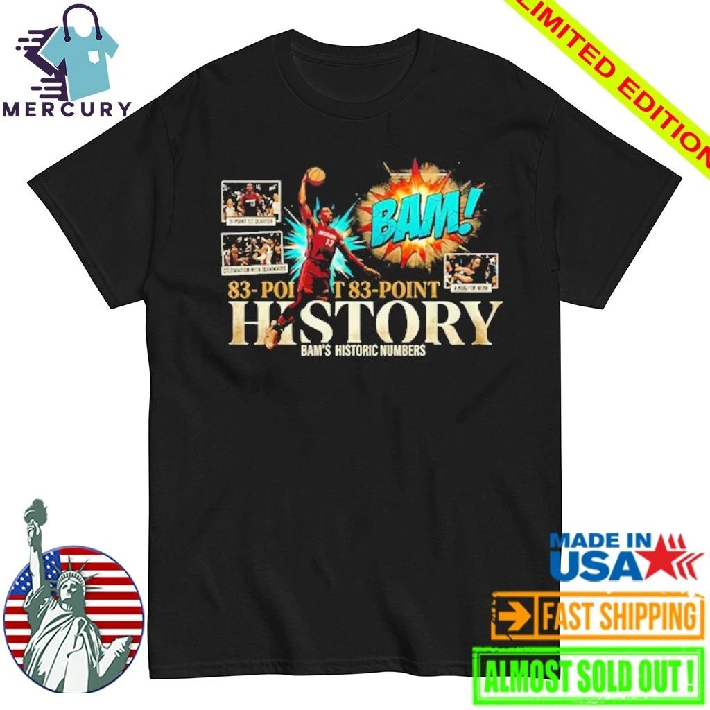 Miami Heat Bam Adebayo 83-Point History 2026 Shirt