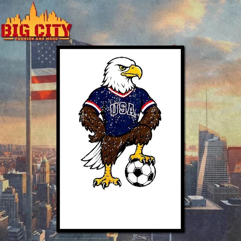 Soccer mascot Bald Eagle USA Team shirt