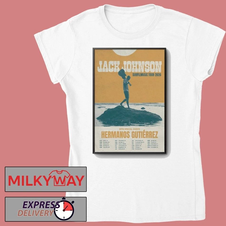 Jack Johnson Surfilmusic Tour 2026 Poster shirt
