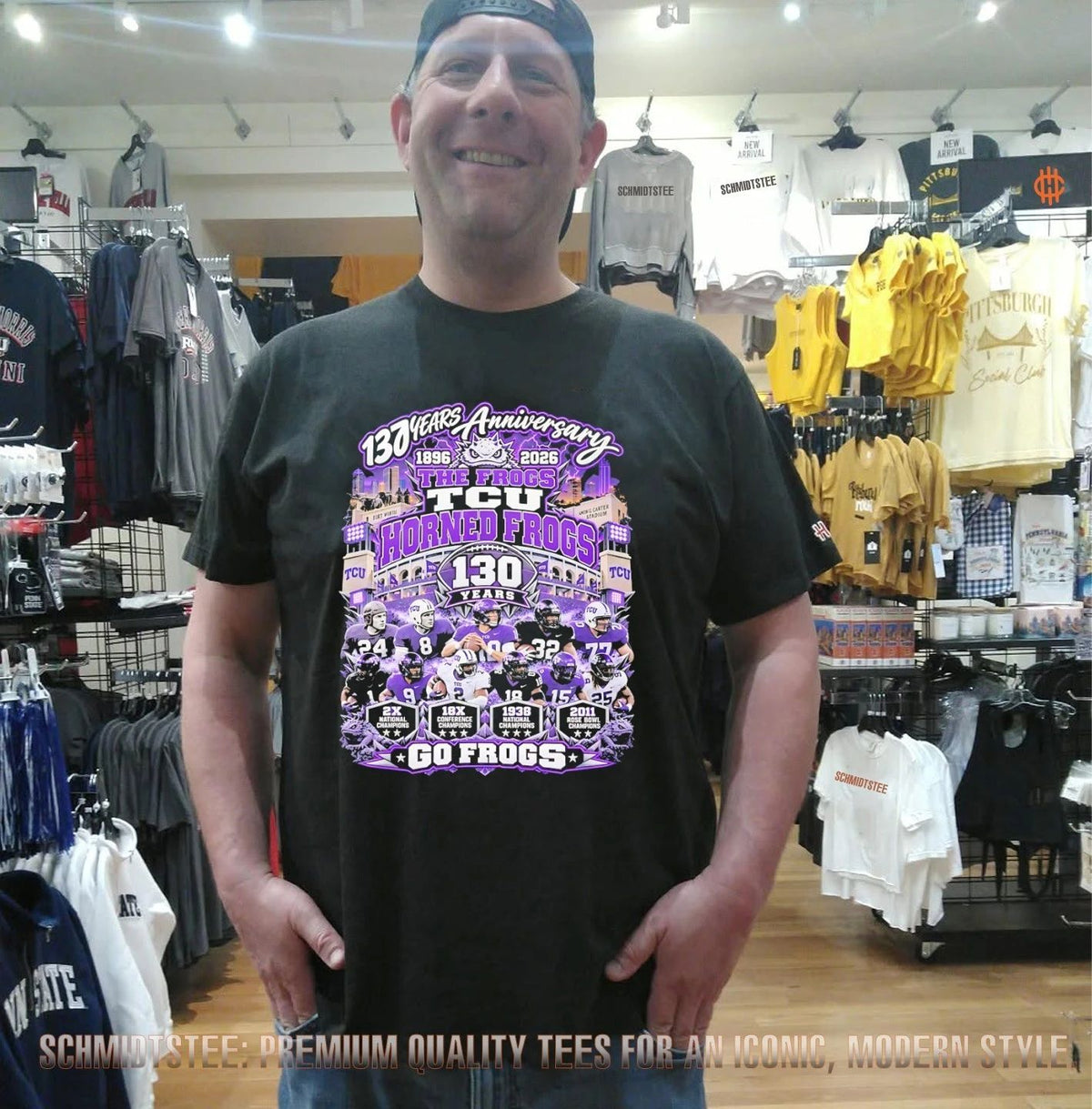Texas Christian University Horned Frogs Football 130 years Anniversary 1896-2026 go Frogs shirt