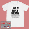 Bruce Springsteen And E Street Land Of Hope And Dreams American Tour 2026 Merch No Kings White T-Shirt