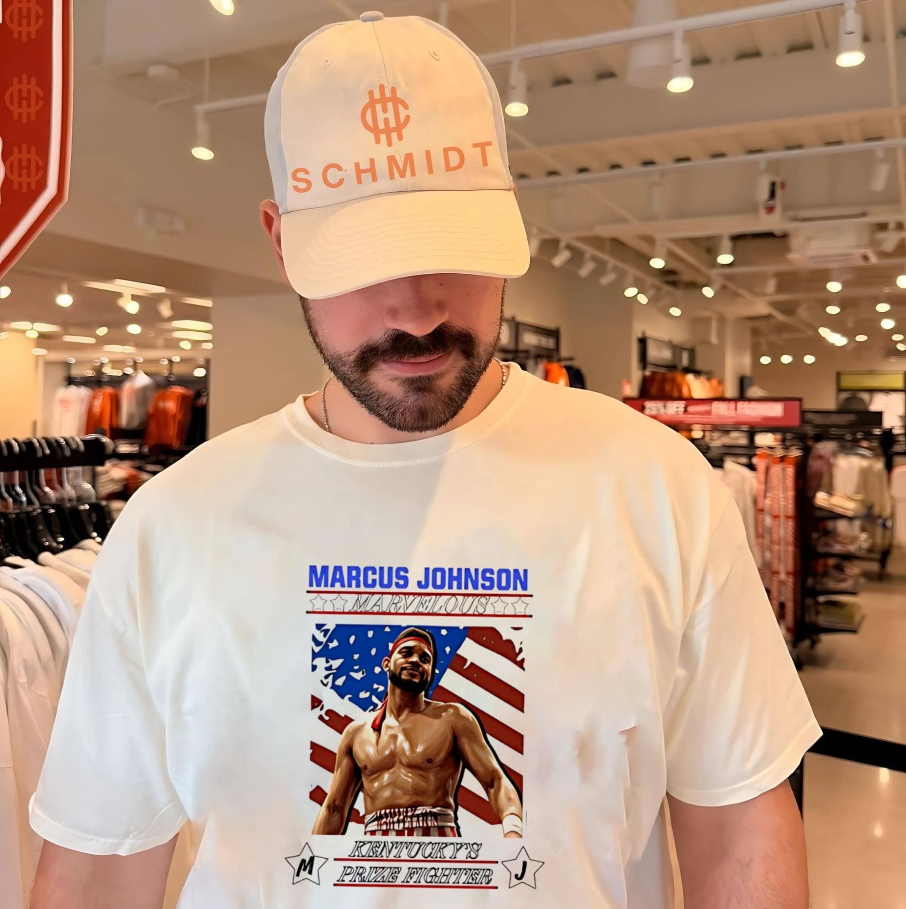 Marcus Johnson Marvelous Kentuckey prize fighter MJ flag shirt