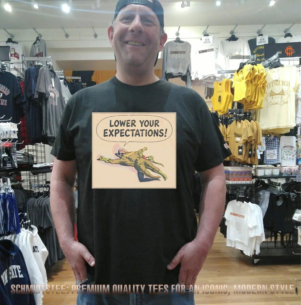 Lower Your Expectations Retro Astronaut shirt
