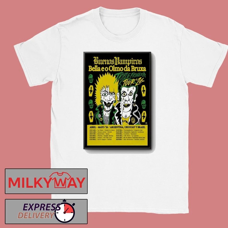 Buenos Vampiros April-May 2026 Shows Argentina, Uruguay And Brasil Poster shirt