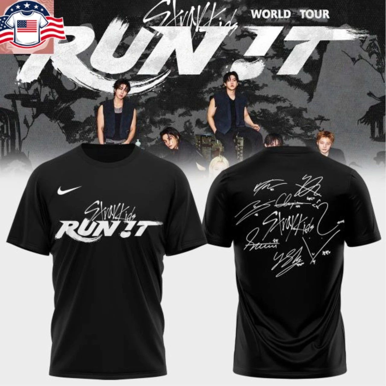 Stray Kids World Tour Run It 2026 Shirt