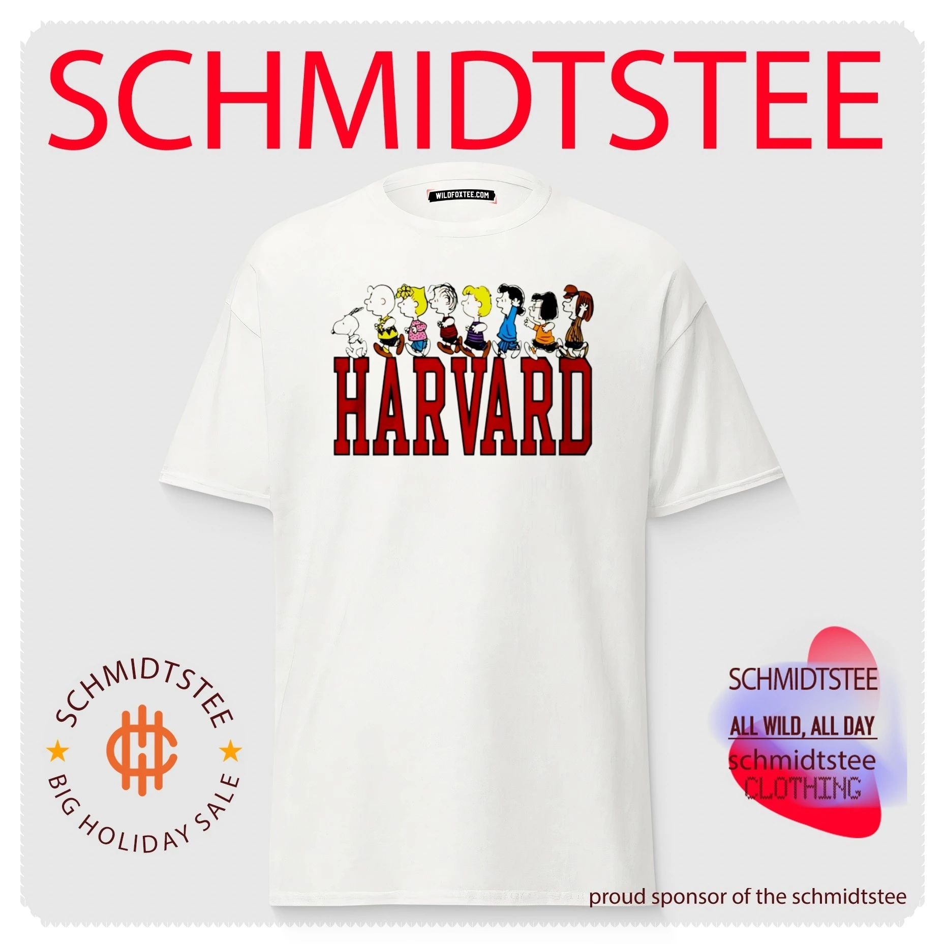 Harvard Woodstock And Peanuts Gang Shirt