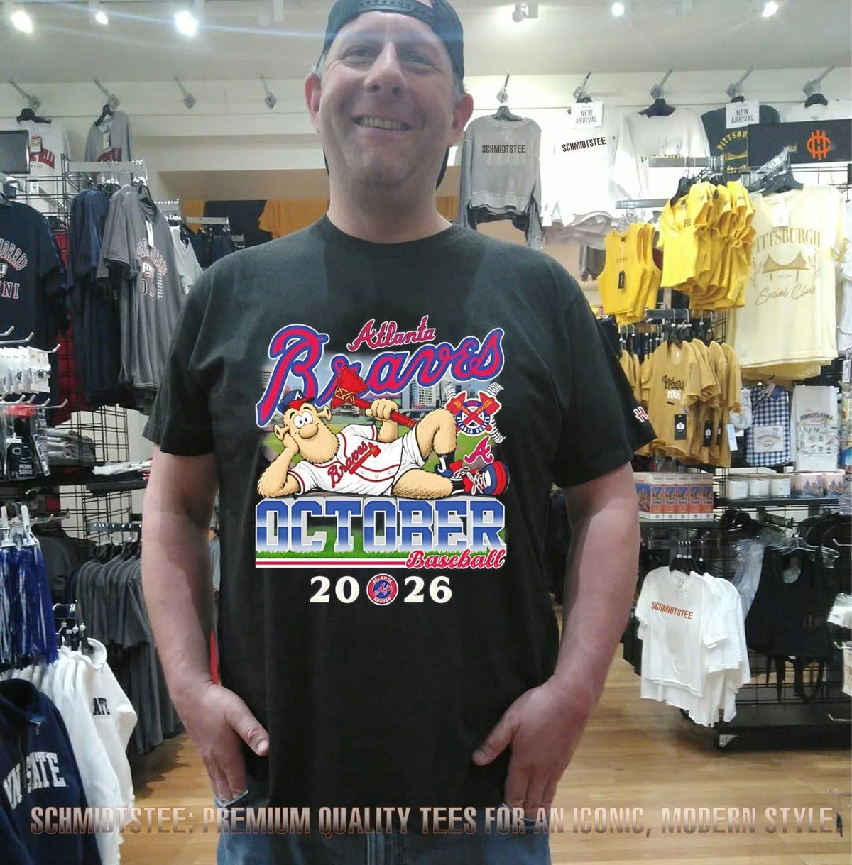 Atlanta Braves October Baseball 2026 mascot graphic shirt